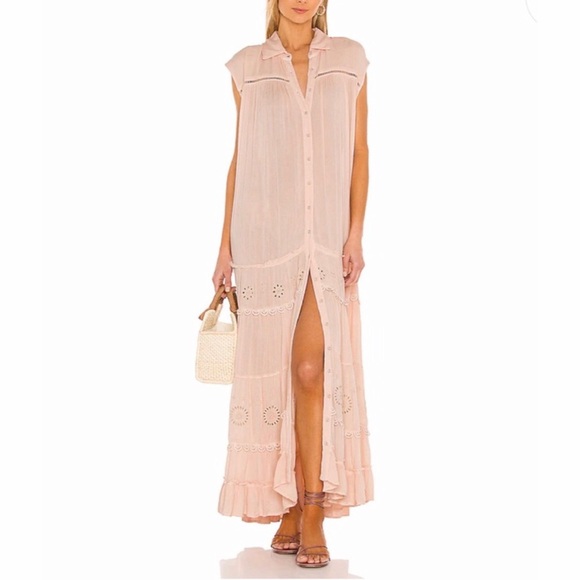 FREE PEOPLE Pretty Cozy Maxi Ecru Dress - Picture 3 of 16